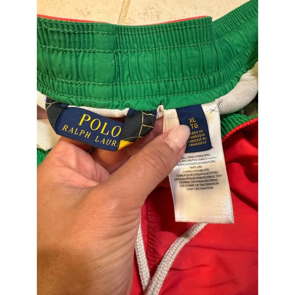 Polo Ralph Lauren Mens Swim Trunks Bundle 3 Pack XL Blue Green Red